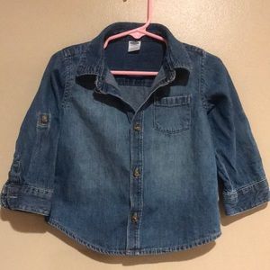 Lightly used Old Navy denim button-up 18-24m